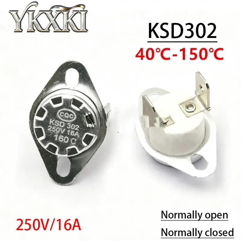 5PCS KSD302 40C~150C Temperature Switch Thermal Control 45C 50C 55C 60C 70C 75C 80C 90C 95C 100C 110C 120C 130C 140C 150C Degree
5PCS KSD302 40C~150C Temperature Switch Thermal Control 45C 50C 55C 60C 70C 75C 80C 90C 95C 100C 110C 120C 130C 140C 150C Degree