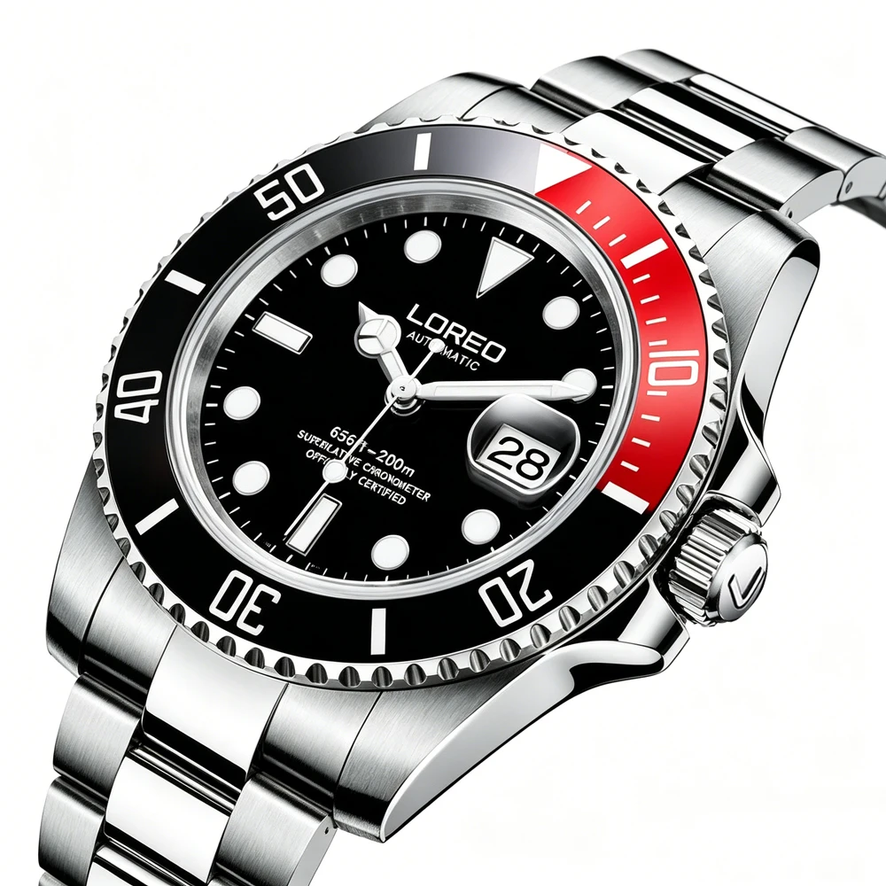 LOREO Deep Sea Series Men's Watches Luxury Original Automatic Mechanical Wristwatch 200m Waterproof Luminous Date Watch for Man
LOREO Deep Sea Series Men's Watches Luxury Original Automatic Mechanical Wristwatch 200m Waterproof Luminous Date Watch for Man
