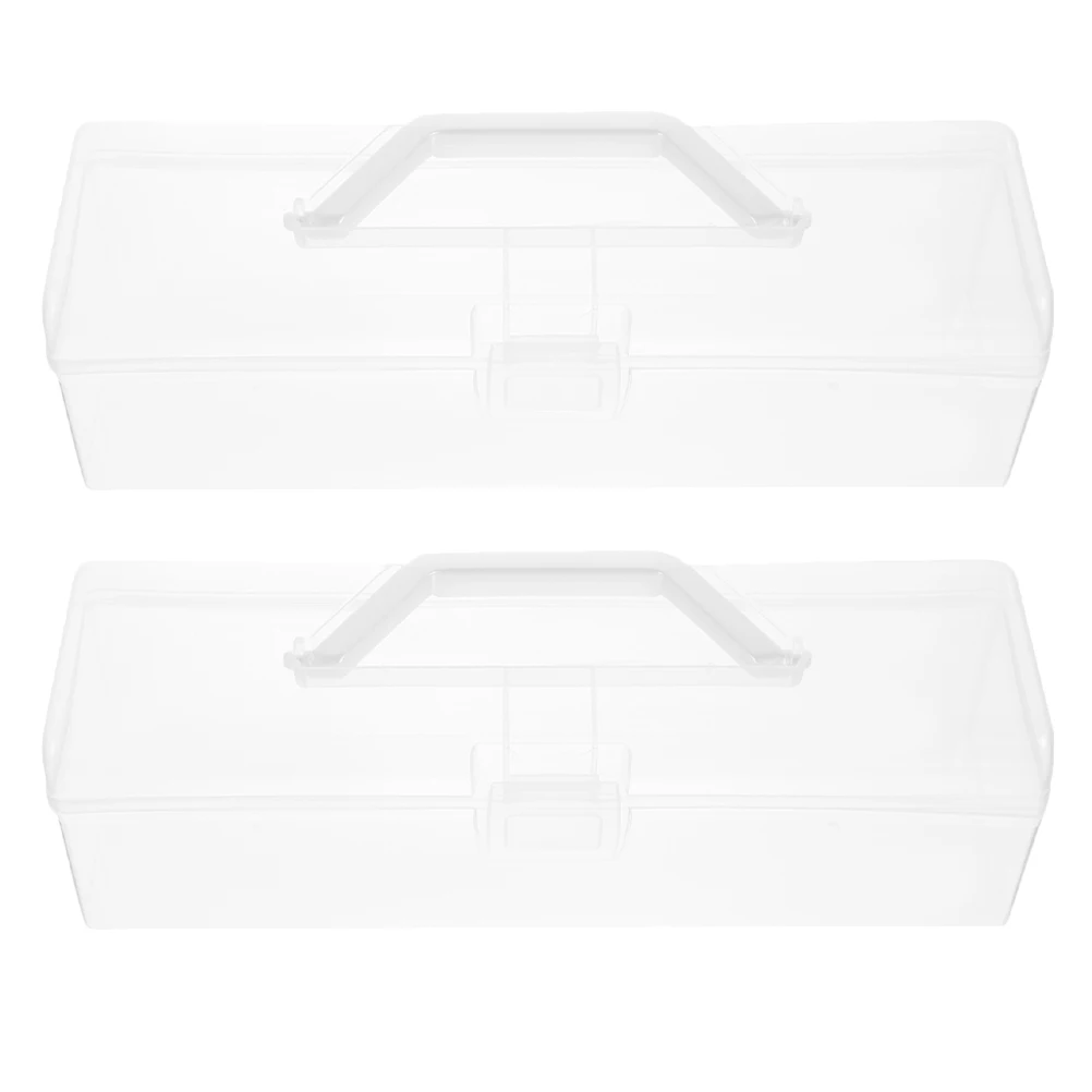 2pcs Hand Storage Portable Clear Washi Tape Storage Box Large Capacity School Plastic Box Marker Container
2pcs Hand Storage Portable Clear Washi Tape Storage Box Large Capacity School Plastic Box Marker Container