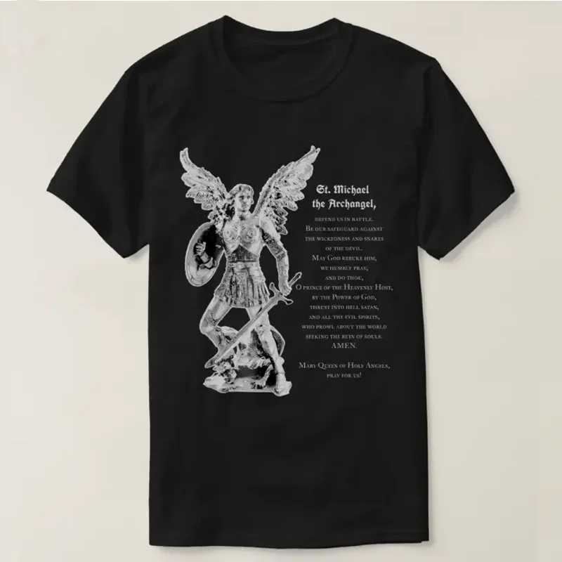 St Michael The Archangel Prayer Christian T-Shirt Short Sleeve Casual 100% Cotton O-Neck Summer Mens T-shirt Size S-3XL
St Michael The Archangel Prayer Christian T-Shirt Short Sleeve Casual 100% Cotton O-Neck Summer Mens T-shirt Size S-3XL