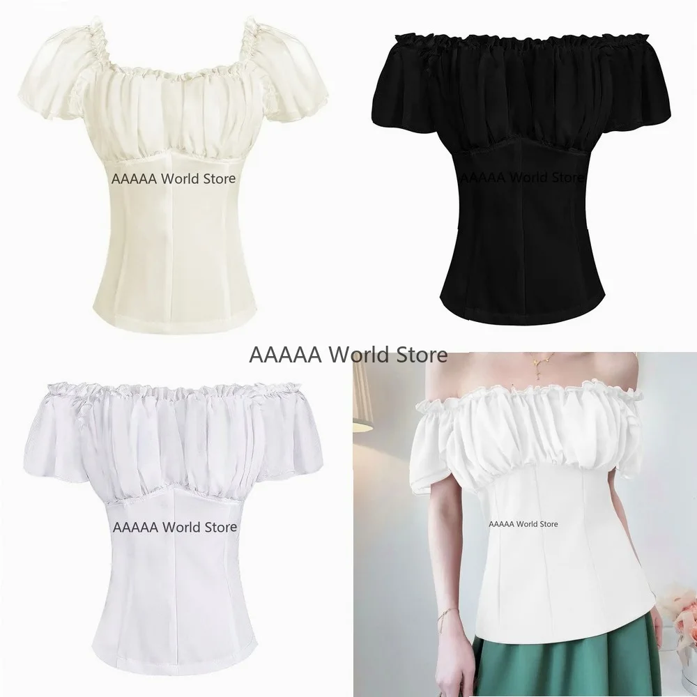 Off Shoulder Renaissance Cosplay T Shirt Women Summer Pleated Short Sleeve Soft Comfortable Classic Style Top
Off Shoulder Renaissance Cosplay T Shirt Women Summer Pleated Short Sleeve Soft Comfortable Classic Style Top
