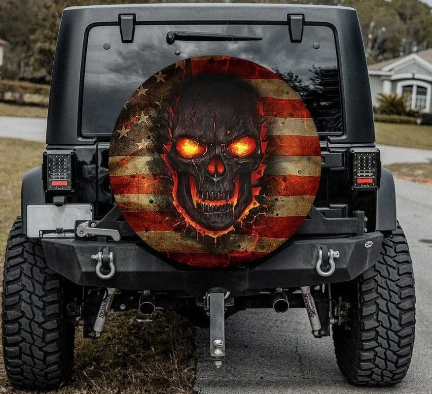 Чехол для шин Fire Skull с американским флагом, универсальная крышка для колес для прицепа, фургона, внедорожника, грузовика
Чехол для шин Fire Skull с американским флагом, универсальная крышка для колес для прицепа, фургона, внедорожника, грузовика