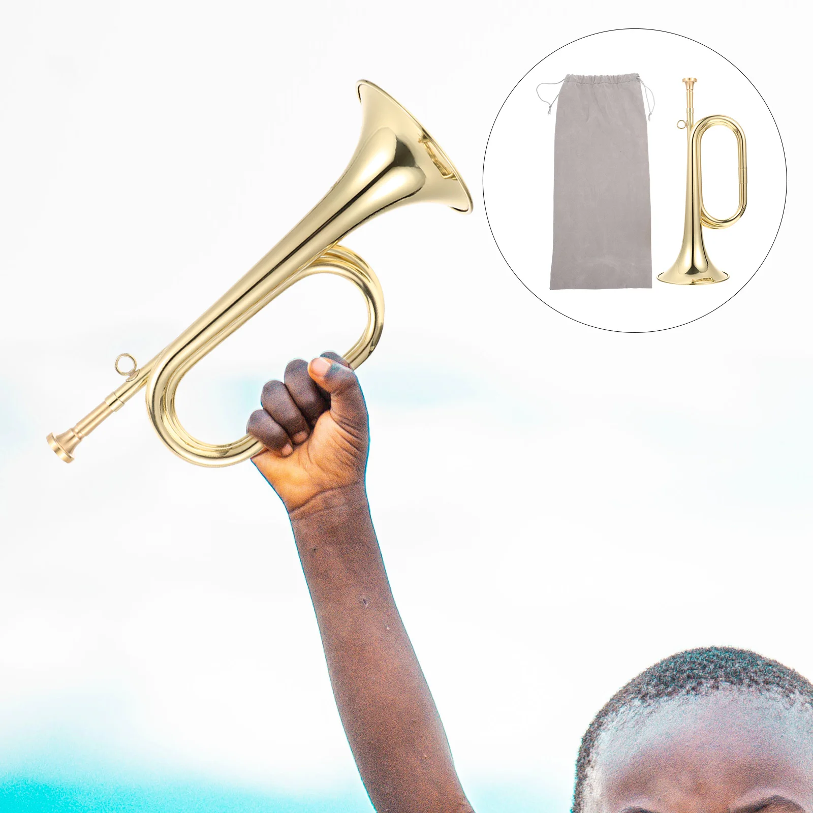 Trumpet Cavalry Small Teardrop Simple Beginner Mini Brass Bugle Headband Instrument
Trumpet Cavalry Small Teardrop Simple Beginner Mini Brass Bugle Headband Instrument