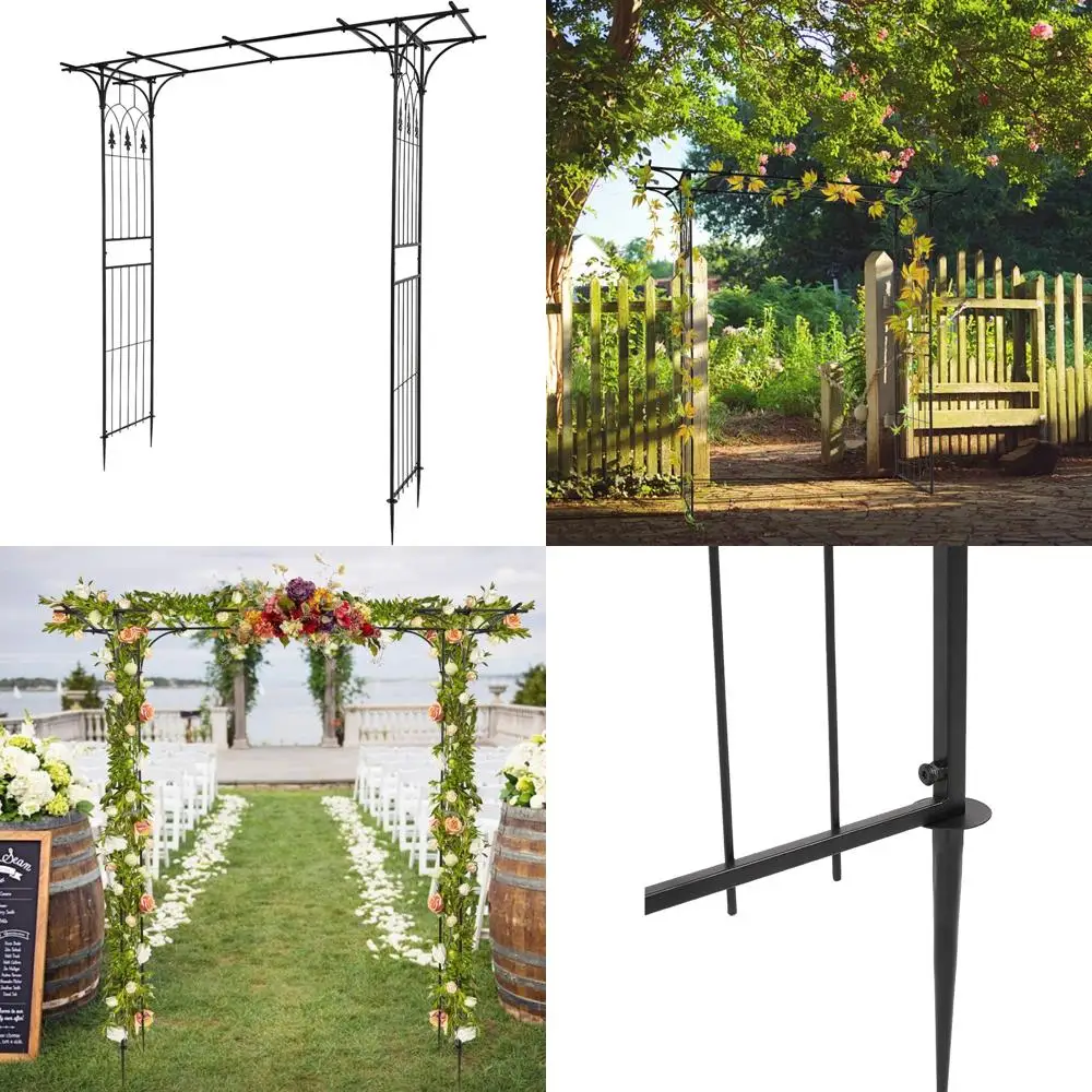 Garden Archway for Weddings and Parties, Steel Trellis for Climbing Plants and Holiday Decorations
Garden Archway for Weddings and Parties, Steel Trellis for Climbing Plants and Holiday Decorations