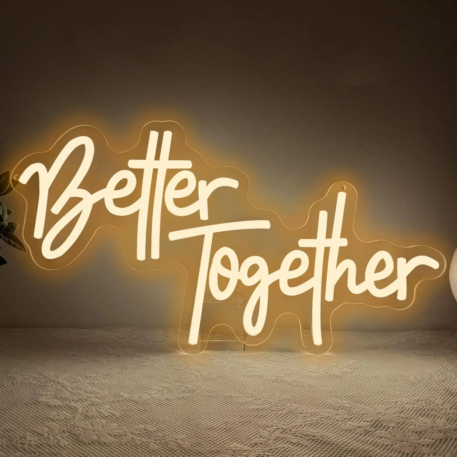 Better Together Neon Sign LED Neon Light for Wedding Bridal Shower Backdrop Birthday Anniversary Party Wall Decor Dimmable USB
Better Together Neon Sign LED Neon Light for Wedding Bridal Shower Backdrop Birthday Anniversary Party Wall Decor Dimmable USB