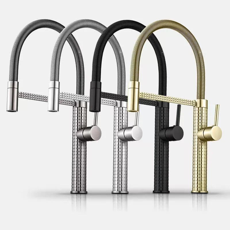 High-End Engraved Concave And Convex Pattern Pull-Out Faucet Spring Universal Faucet Hot And Cold Kitchen Sink Basin Faucet
High-End Engraved Concave And Convex Pattern Pull-Out Faucet Spring Universal Faucet Hot And Cold Kitchen Sink Basin Faucet