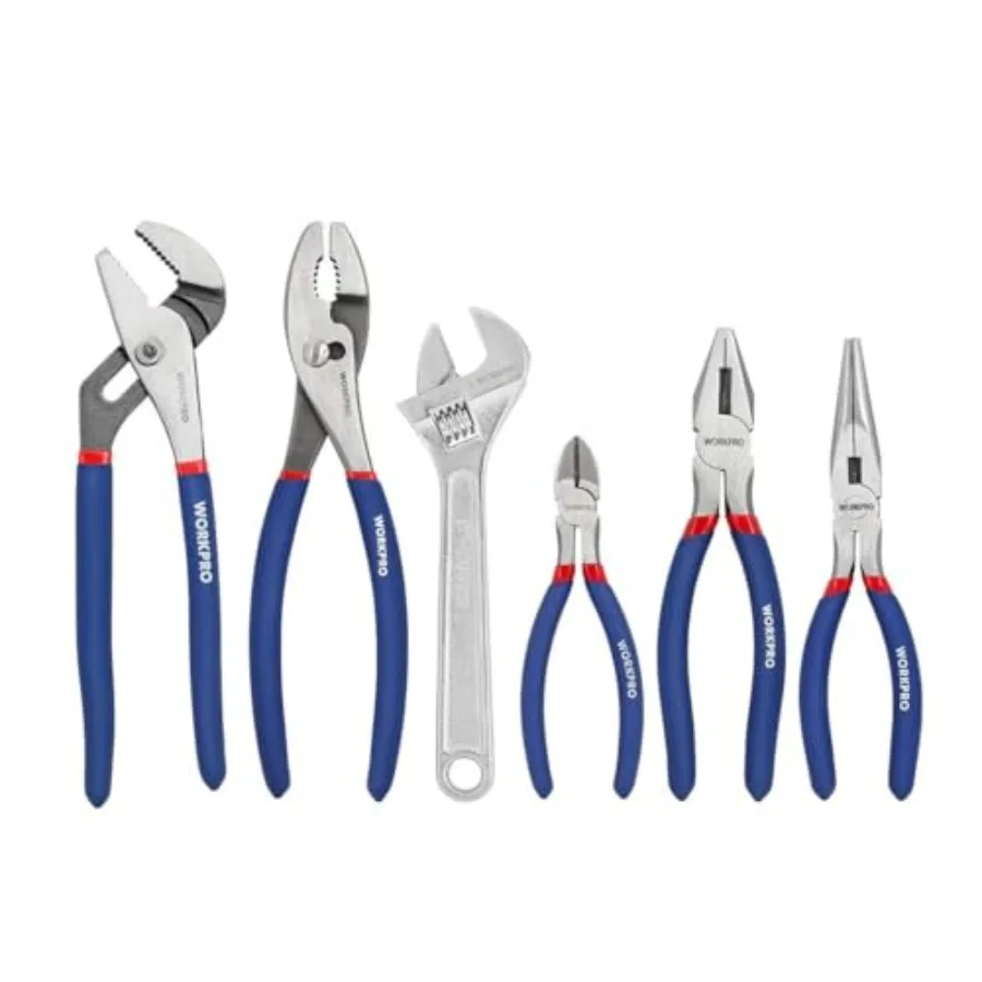 【Spot goods】Large Pliers and Wrench Set 6-Piece 10" Water Pump 10" Slip Joint 8" Long Nose 8" Linesman 6" Diagonal 8" Adjustabl
【Spot goods】Large Pliers and Wrench Set 6-Piece 10" Water Pump 10" Slip Joint 8" Long Nose 8" Linesman 6" Diagonal 8" Adjustabl