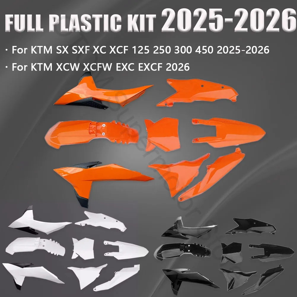 Комплект пластиковых деталей кузова для мотоциклов KTM 2025-2026: обтекатель, крыло, боковая панель, защита топливного бака (для моделей SX, SXF, XC, XCF, XCW, EXC, EXCF)
Комплект пластиковых деталей кузова для мотоциклов KTM 2025-2026: обтекатель, крыло, боковая панель, защита топливного бака (для моделей SX, SXF, XC, XCF, XCW, EXC, EXCF)