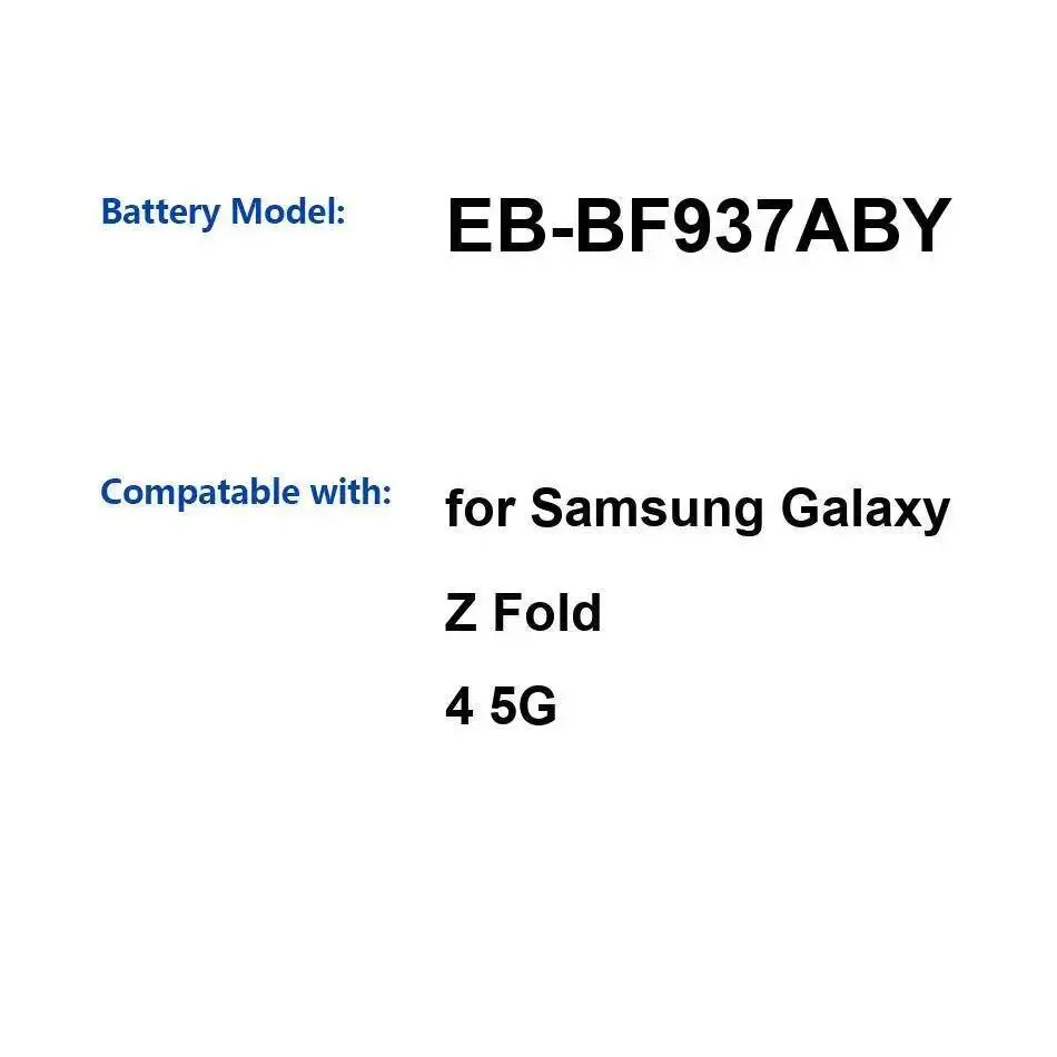 Аккумулятор для мобильного телефона Samsung Galaxy Z Fold 4 5G EB-BF937ABY Safe 2340 мАч
Аккумулятор для мобильного телефона Samsung Galaxy Z Fold 4 5G EB-BF937ABY Safe 2340 мАч