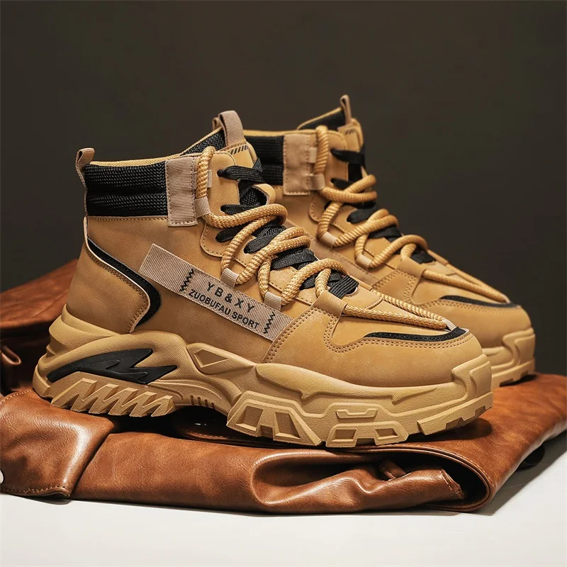Hot Selling Yellow Boots Men Motorcycle Shoes Leather Platform Men's Ankle Boots Street Fashion Biker Boots Man Outdoor Boots
Hot Selling Yellow Boots Men Motorcycle Shoes Leather Platform Men's Ankle Boots Street Fashion Biker Boots Man Outdoor Boots