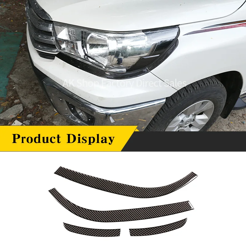 For Toyota Hilux 2015-2021 Real Carbon Fiber Car Headlights Turn To Brow Bar Panel Cover Decorative Sticker Car Accessories
For Toyota Hilux 2015-2021 Real Carbon Fiber Car Headlights Turn To Brow Bar Panel Cover Decorative Sticker Car Accessories