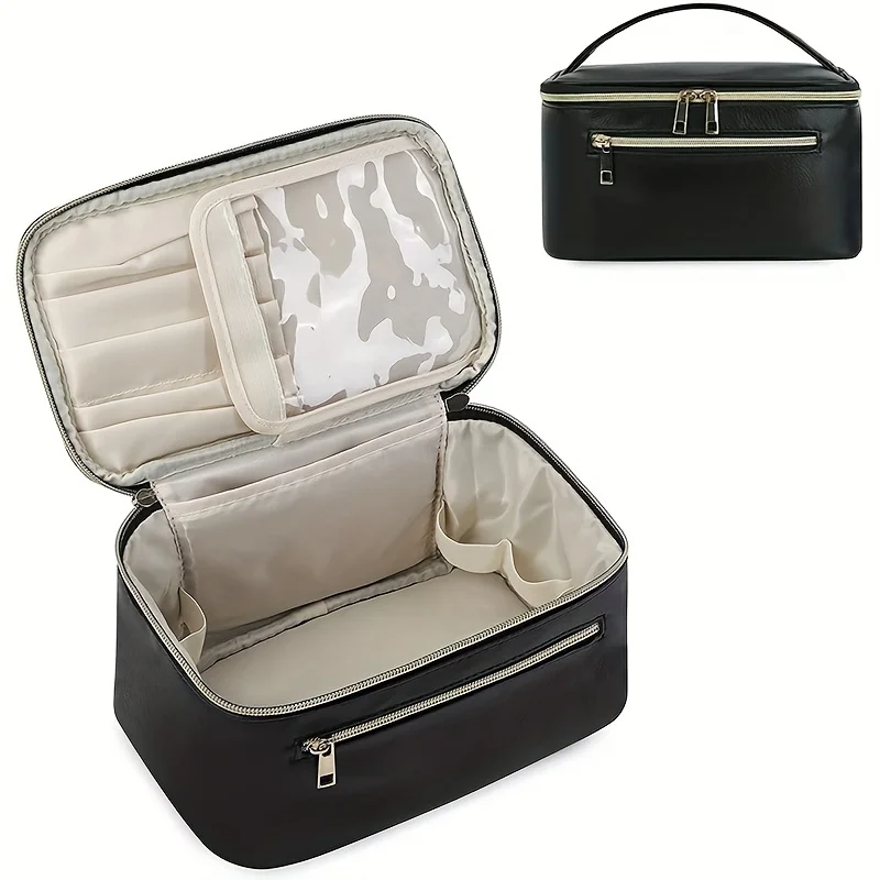 Portable Minimalist Solid Color Cosmetic Handbag Travel Toiletry Wash Bag, Lightweight Carry On Bag For Women
Portable Minimalist Solid Color Cosmetic Handbag Travel Toiletry Wash Bag, Lightweight Carry On Bag For Women