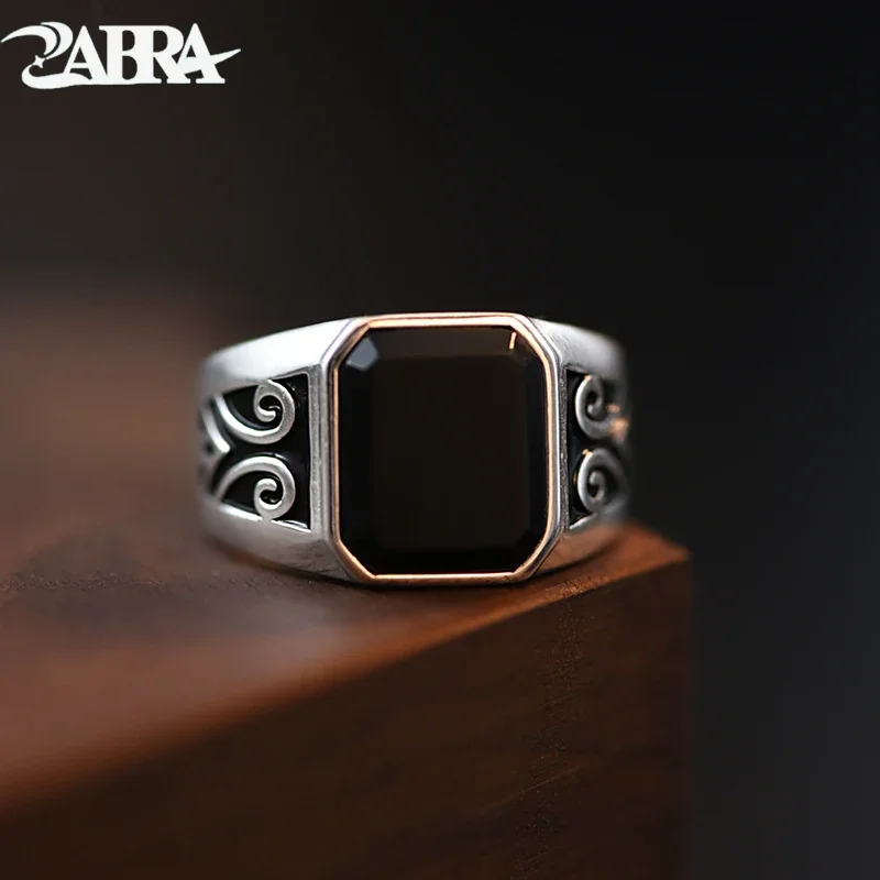 ZABRA S990 Sterling Silver Black Ring Men's Trend Personality Men's Accessories Fashion Ring Adjustable
ZABRA S990 Sterling Silver Black Ring Men's Trend Personality Men's Accessories Fashion Ring Adjustable