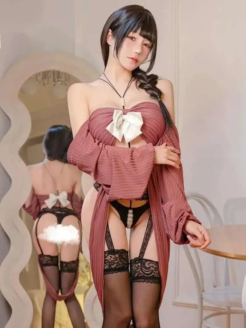 Kimono Uniform Bathrobe Cosplay Costume See Through Underwear Hollow Pearl Chain Bodysuit Women Role Play Bow Charm Dress X0FP
Kimono Uniform Bathrobe Cosplay Costume See Through Underwear Hollow Pearl Chain Bodysuit Women Role Play Bow Charm Dress X0FP