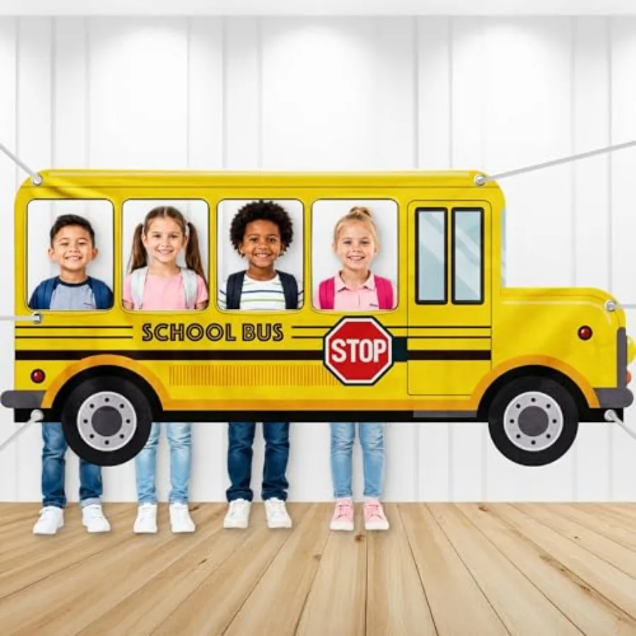 School Bus Photo Prop Back to School Bus Photo Frame Decor Large, Schools Bus Prop Backdrop Banner First Day of Schools Photo B
School Bus Photo Prop Back to School Bus Photo Frame Decor Large, Schools Bus Prop Backdrop Banner First Day of Schools Photo B