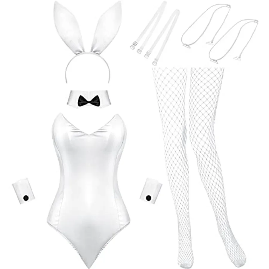Geyoga Anime Women Bunny Costume Bunny Outfit Halloween Cosplay Bodysuit Role Costume Bunny Headband Stocking Set
Geyoga Anime Women Bunny Costume Bunny Outfit Halloween Cosplay Bodysuit Role Costume Bunny Headband Stocking Set