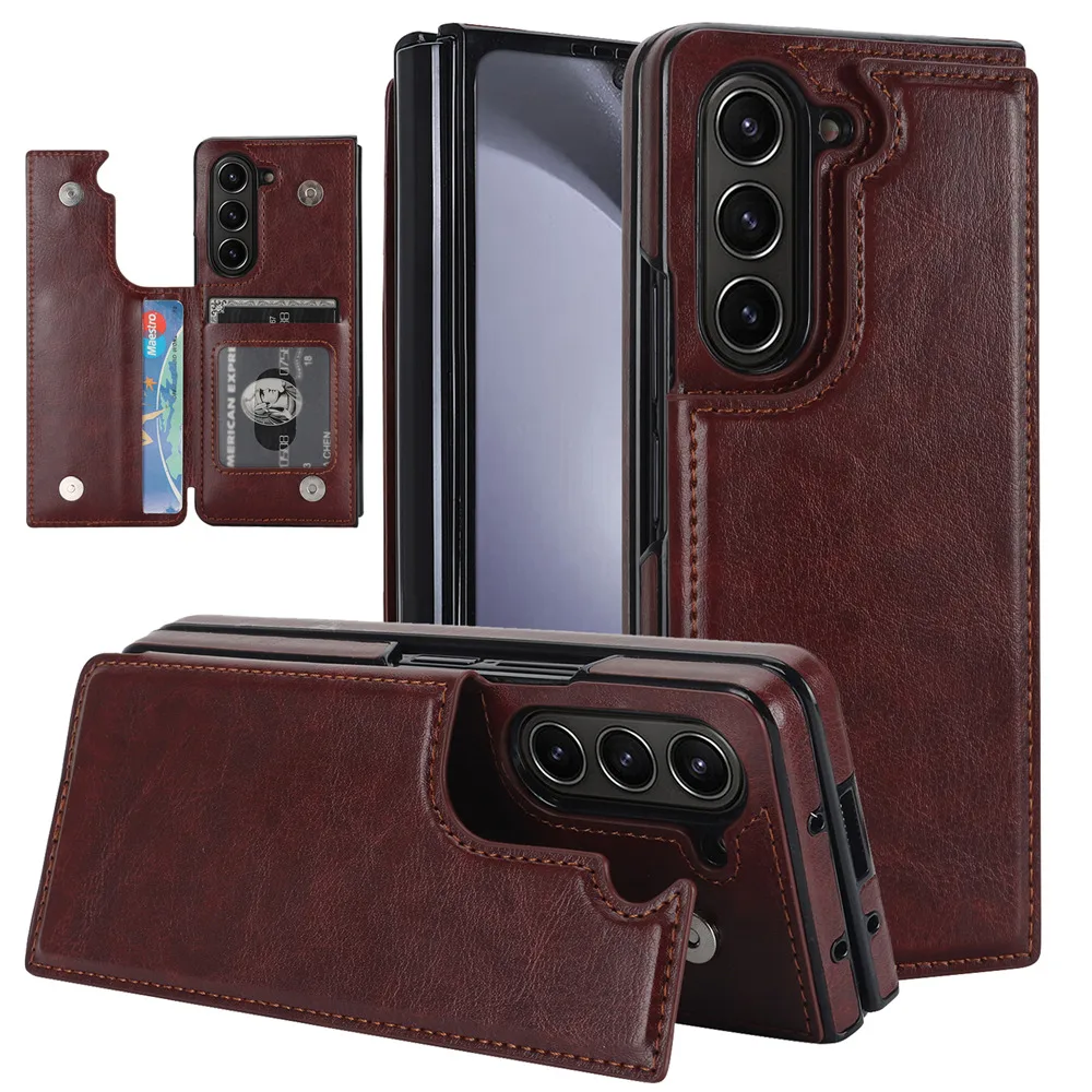 CHAOYIDIAN Credit Cards Slot Leather Phone Case for Samsung Galaxy Z Fold 6 Fold 5 Fold 4 3 Wallet Kickstand Shockproof Cover
CHAOYIDIAN Credit Cards Slot Leather Phone Case for Samsung Galaxy Z Fold 6 Fold 5 Fold 4 3 Wallet Kickstand Shockproof Cover