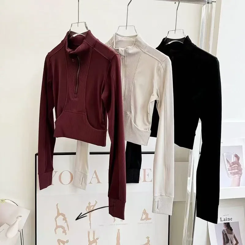 Women Running Women Yoga Jacket Half Zip Long Sleeve Shirts Sports Clothes Quick-Dry Workout Top Female
Women Running Women Yoga Jacket Half Zip Long Sleeve Shirts Sports Clothes Quick-Dry Workout Top Female