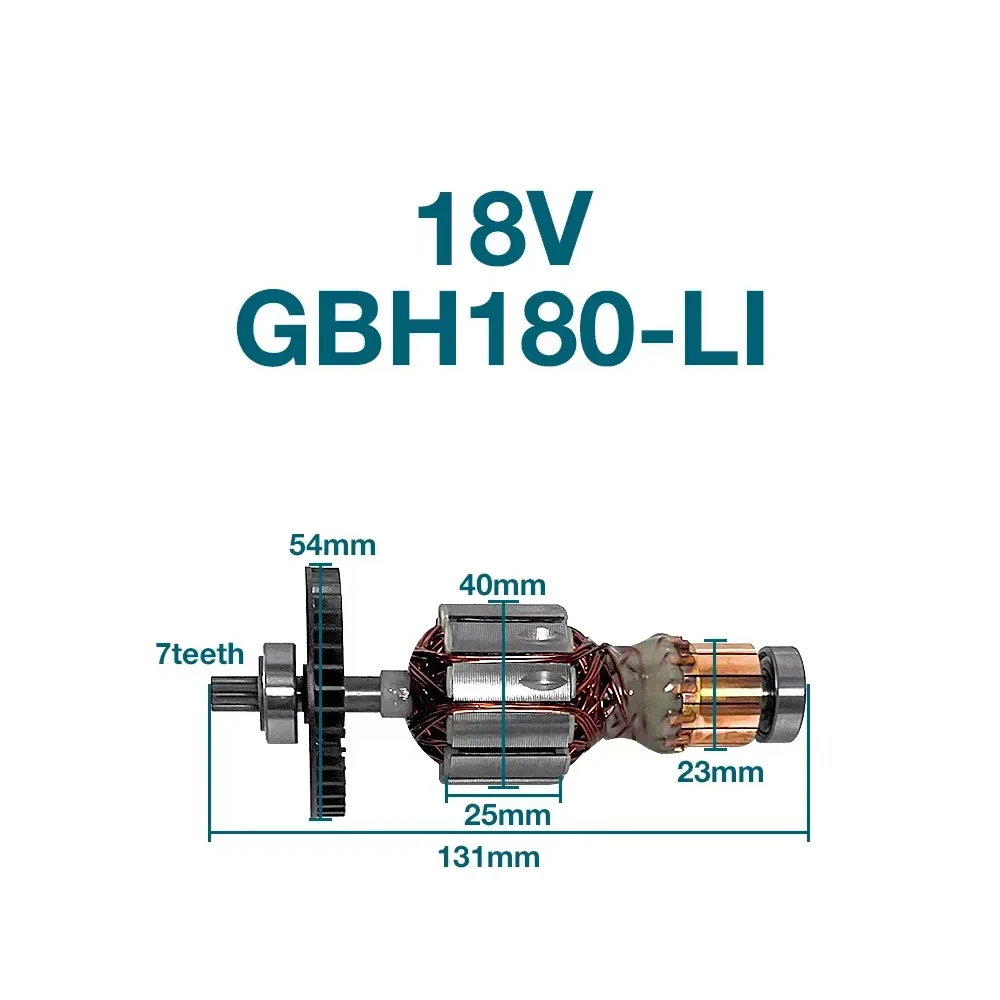 AC220-240V Armature Rotor for Bosch 18V GBH180-LI 1619P14346 Rotor Armature Anchor Replacement Accessories Power Tools
AC220-240V Armature Rotor for Bosch 18V GBH180-LI 1619P14346 Rotor Armature Anchor Replacement Accessories Power Tools