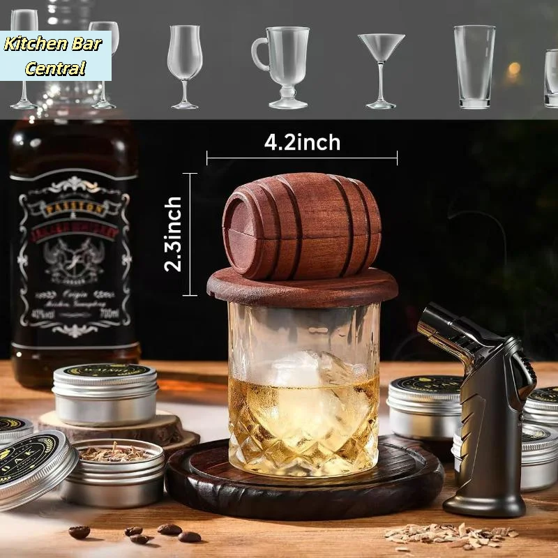 【Whiskey Barrel Smoker Set Bar Cocktail Flavoring Tool With Barrel Filter Smoking Infuser For Drink Enhancement】
【Whiskey Barrel Smoker Set Bar Cocktail Flavoring Tool With Barrel Filter Smoking Infuser For Drink Enhancement】