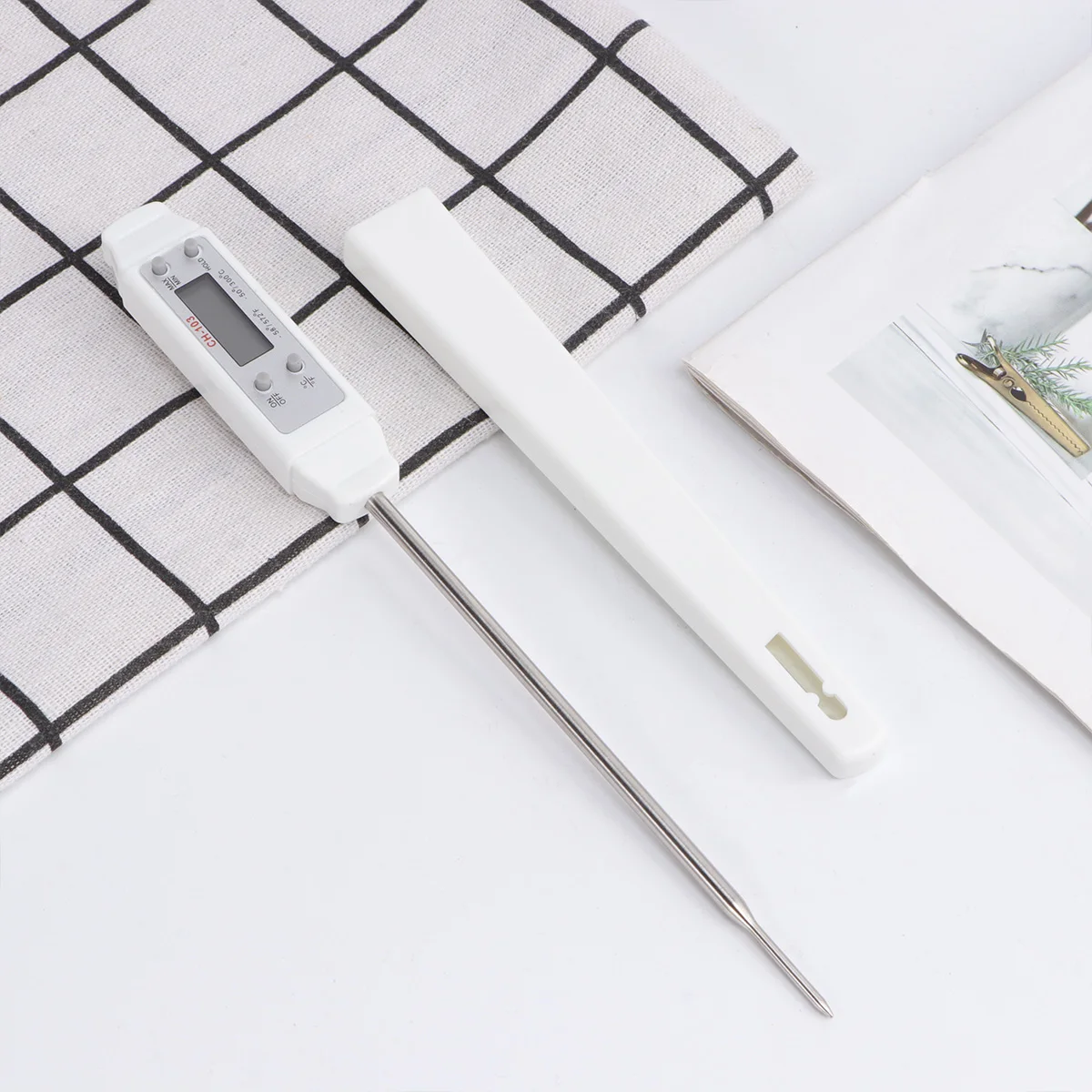 1pc Food Thermometer Stainless Steel Probe High Accuracy Led Display For Kitchen Bar Restaurant Barbecue Oil Water Milk Liquid
1pc Food Thermometer Stainless Steel Probe High Accuracy Led Display For Kitchen Bar Restaurant Barbecue Oil Water Milk Liquid