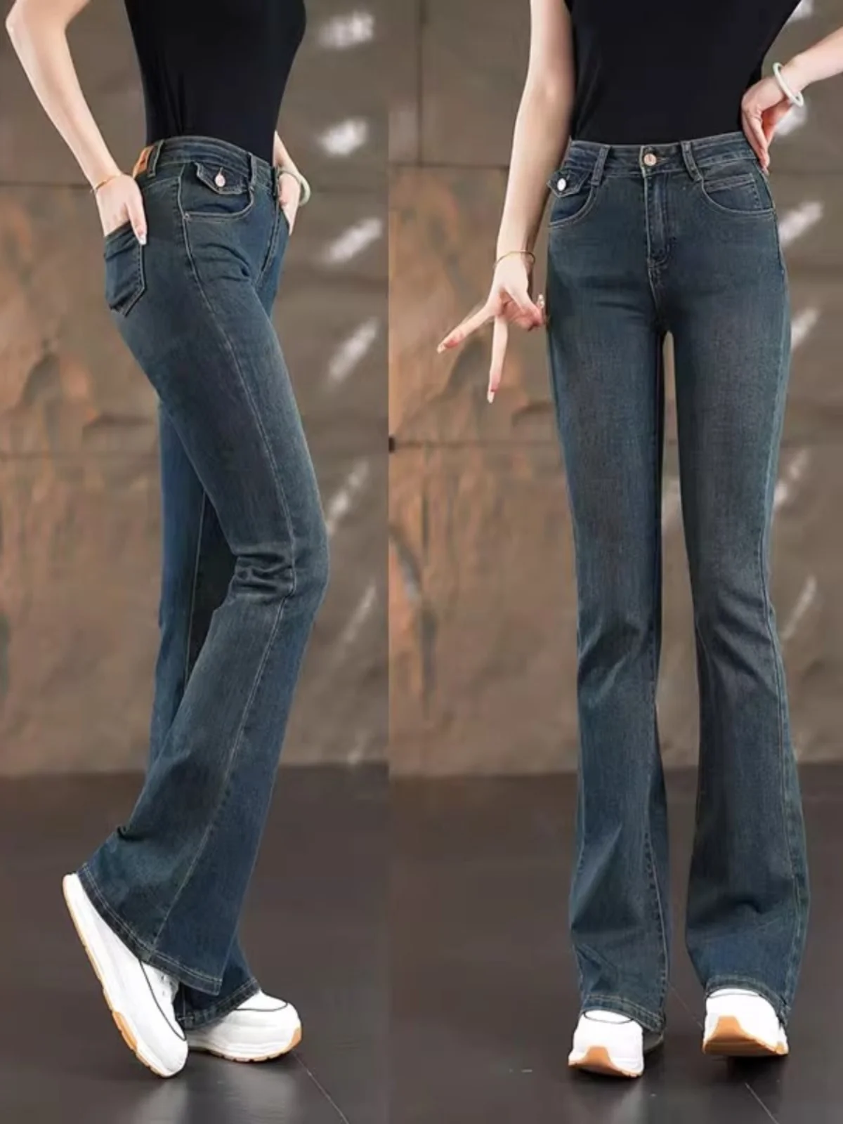 Женские джинсы с высокой талией, расклешенные, на флисовой подкладке, утягивающие, эластичные, укороченные, весенне-осенние, универсальные, длинные, из денима
Женские джинсы с высокой талией, расклешенные, на флисовой подкладке, утягивающие, эластичные, укороченные, весенне-осенние, универсальные, длинные, из денима