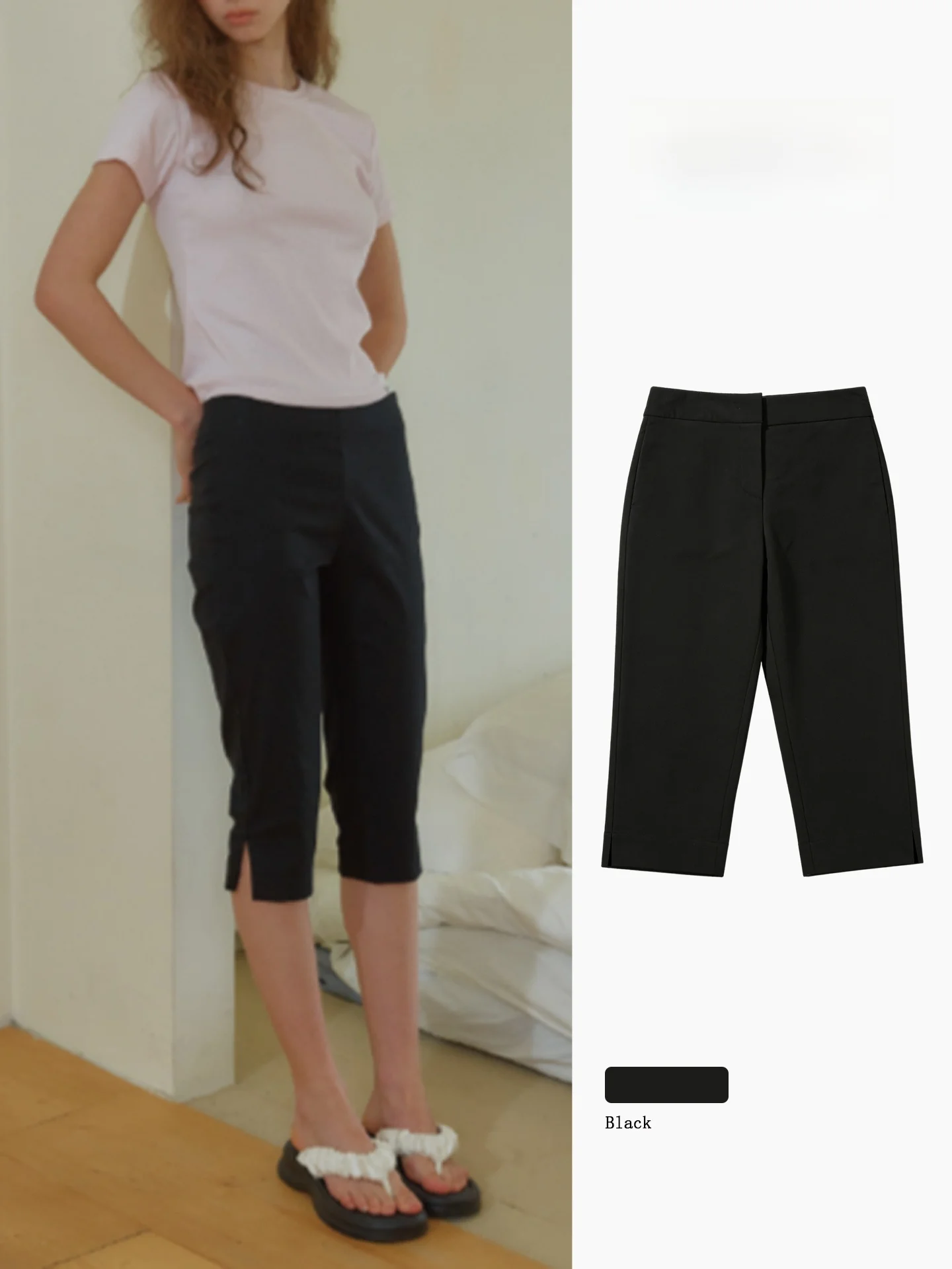 Elegant High-Waist Split Casual Pants Women's Summer New Style Seven-Foot Length Commute Slimming Straight Leg Trousers
Elegant High-Waist Split Casual Pants Women's Summer New Style Seven-Foot Length Commute Slimming Straight Leg Trousers