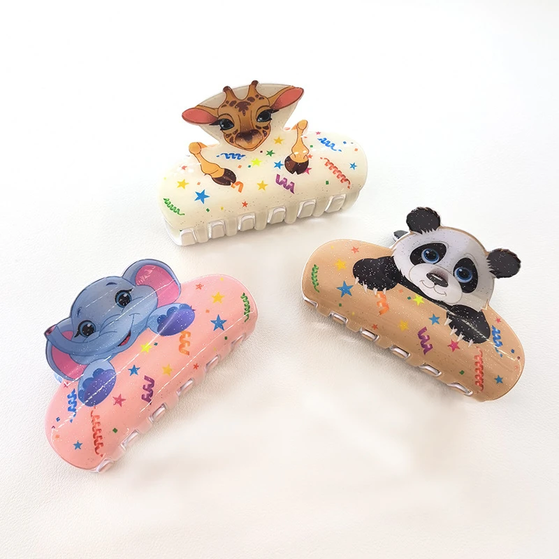 New Cute Cartoon Panda Hair Claw Clips Summer Print Shark Claw Elegant Fashion Hair Clip Hair Accessories for Women Girls
New Cute Cartoon Panda Hair Claw Clips Summer Print Shark Claw Elegant Fashion Hair Clip Hair Accessories for Women Girls