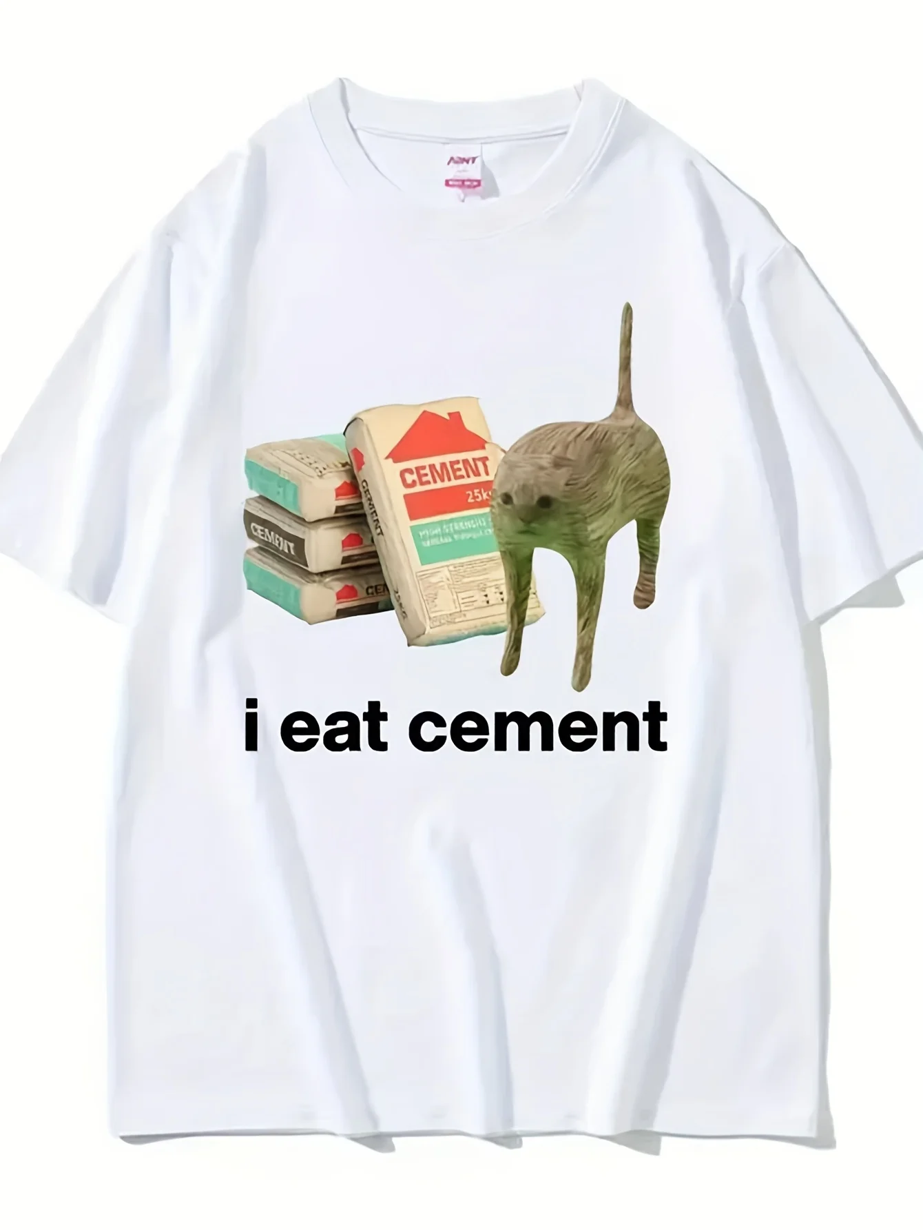 Футболка с забавным мемом I Eat Cement Cursed Cat, женская модная футболка с юмором и коротким рукавом, мужская футболка высокого качества из хлопка, топы
Футболка с забавным мемом I Eat Cement Cursed Cat, женская модная футболка с юмором и коротким рукавом, мужская футболка высокого качества из хлопка, топы