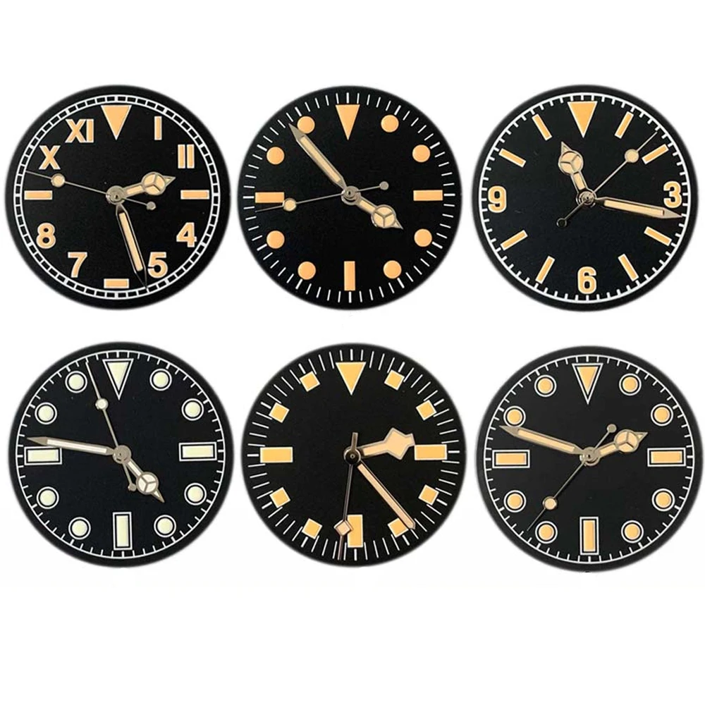 New Retro Watch Dial 28.5mm with Green Luminous Dial NH35 Hands Set No Calendar Watch Face for NH35 NH36 Movement Modified Parts
New Retro Watch Dial 28.5mm with Green Luminous Dial NH35 Hands Set No Calendar Watch Face for NH35 NH36 Movement Modified Parts