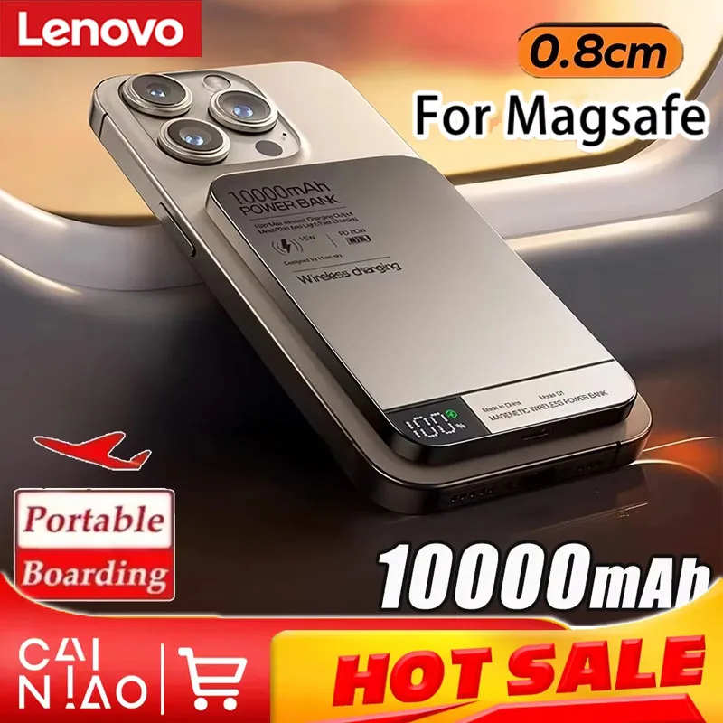Lenovo 10000mah Ultra-thin Power Bank Magnetic Wireless Digital Display Fast Charging External Battery For Magsafe For Iphone
Lenovo 10000mah Ultra-thin Power Bank Magnetic Wireless Digital Display Fast Charging External Battery For Magsafe For Iphone