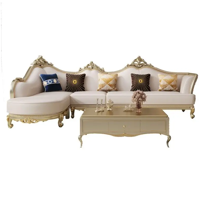 Luxury Sofa European Leather Corner Sofa Combination Solid Wood Luxury Large and Small Apartment Living Room Furniture
Luxury Sofa European Leather Corner Sofa Combination Solid Wood Luxury Large and Small Apartment Living Room Furniture
