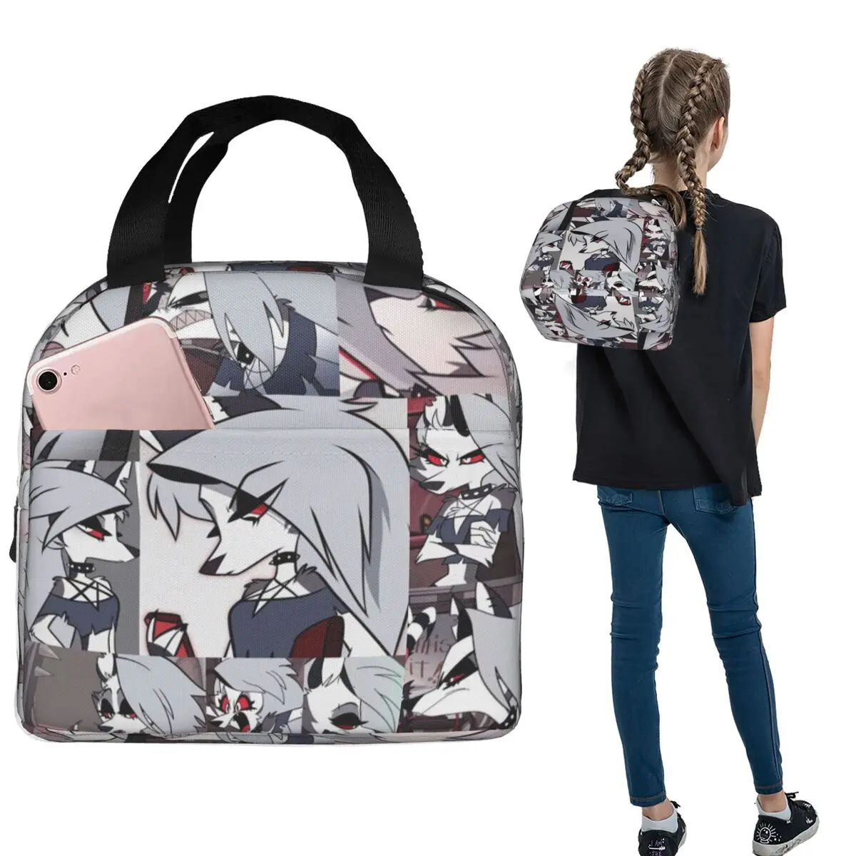 Helluva Boss Loona Lunch Bags Insulated Bento Box Portable Lunch Tote Resuable Picnic Bags for Woman Children Work
Helluva Boss Loona Lunch Bags Insulated Bento Box Portable Lunch Tote Resuable Picnic Bags for Woman Children Work