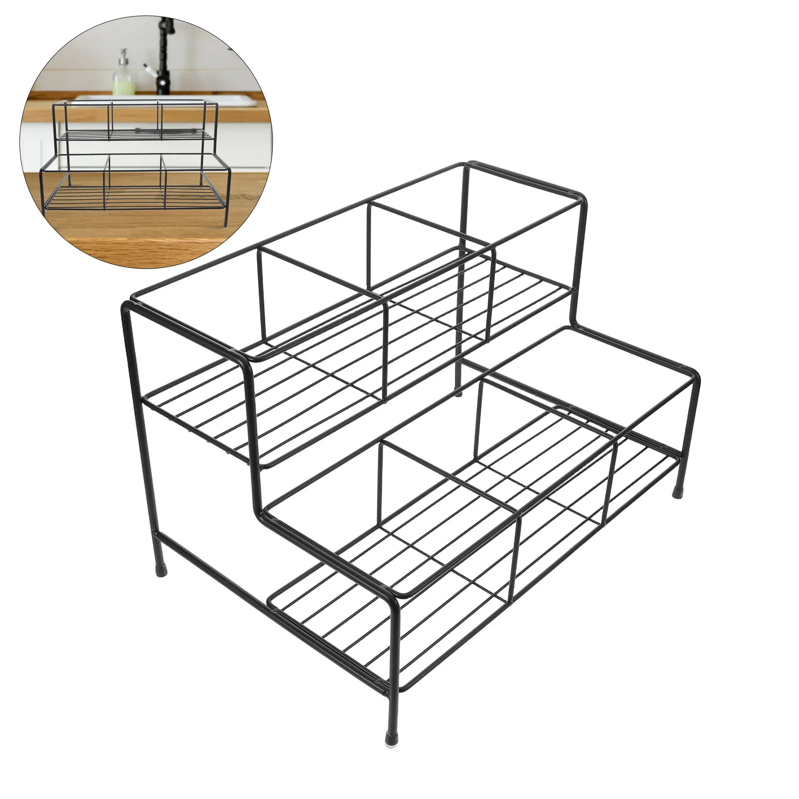 Металлическая подставка для сиропов, 2-уровневая полка для хранения бутылок, органайзер для кофейни, кухонной столешницы, стеллаж для хранения
Металлическая подставка для сиропов, 2-уровневая полка для хранения бутылок, органайзер для кофейни, кухонной столешницы, стеллаж для хранения