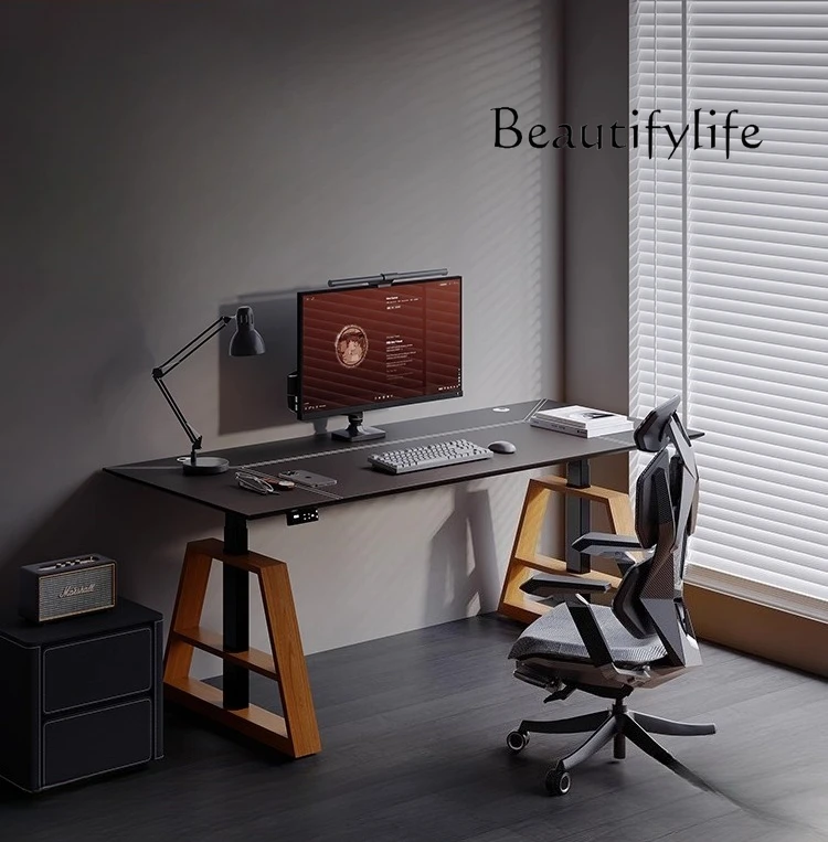 Intelligent electric lifting desk household multi-function dual motor e-sports table solid wood rock slab learning
Intelligent electric lifting desk household multi-function dual motor e-sports table solid wood rock slab learning