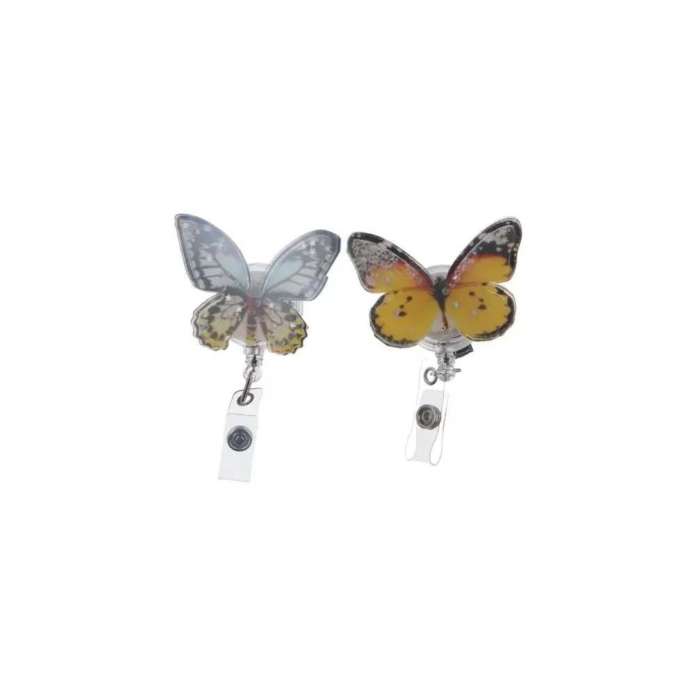 Quicksand Bead Butterfly Badge Holder 360 Rotate ID Card Clip Retractable Badge Reel Chest Card Work Card Easy Pull Buckle
Quicksand Bead Butterfly Badge Holder 360 Rotate ID Card Clip Retractable Badge Reel Chest Card Work Card Easy Pull Buckle