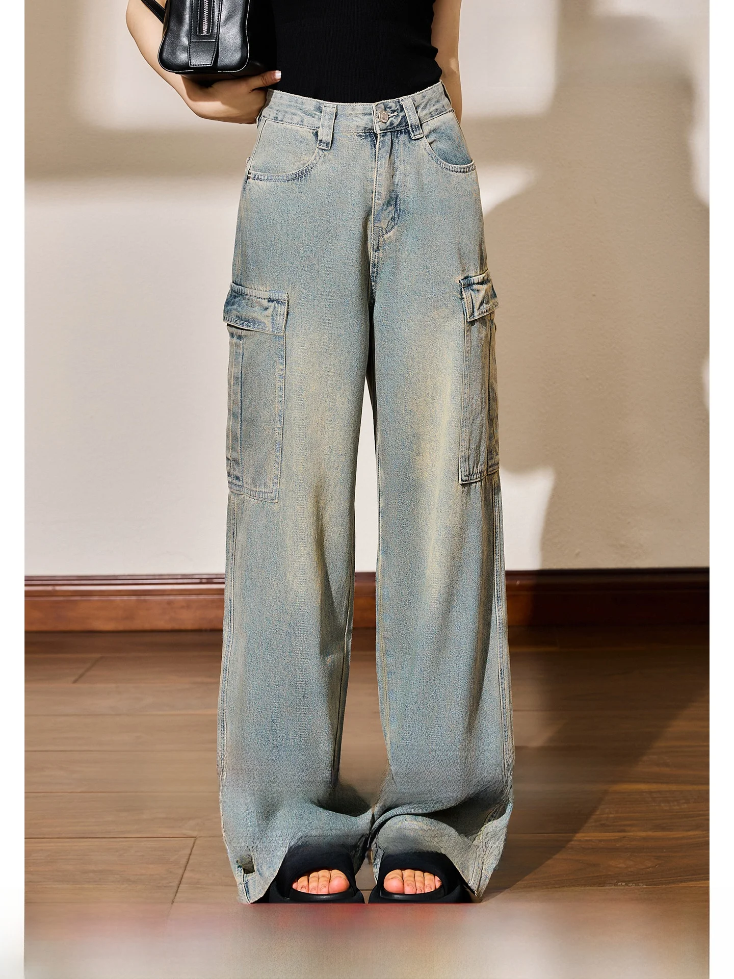 Cool American Style Workwear Denim Pants Women's Casual Wide Leg Jeans Trendy Streetwear Spring Summer New Arrival
Cool American Style Workwear Denim Pants Women's Casual Wide Leg Jeans Trendy Streetwear Spring Summer New Arrival