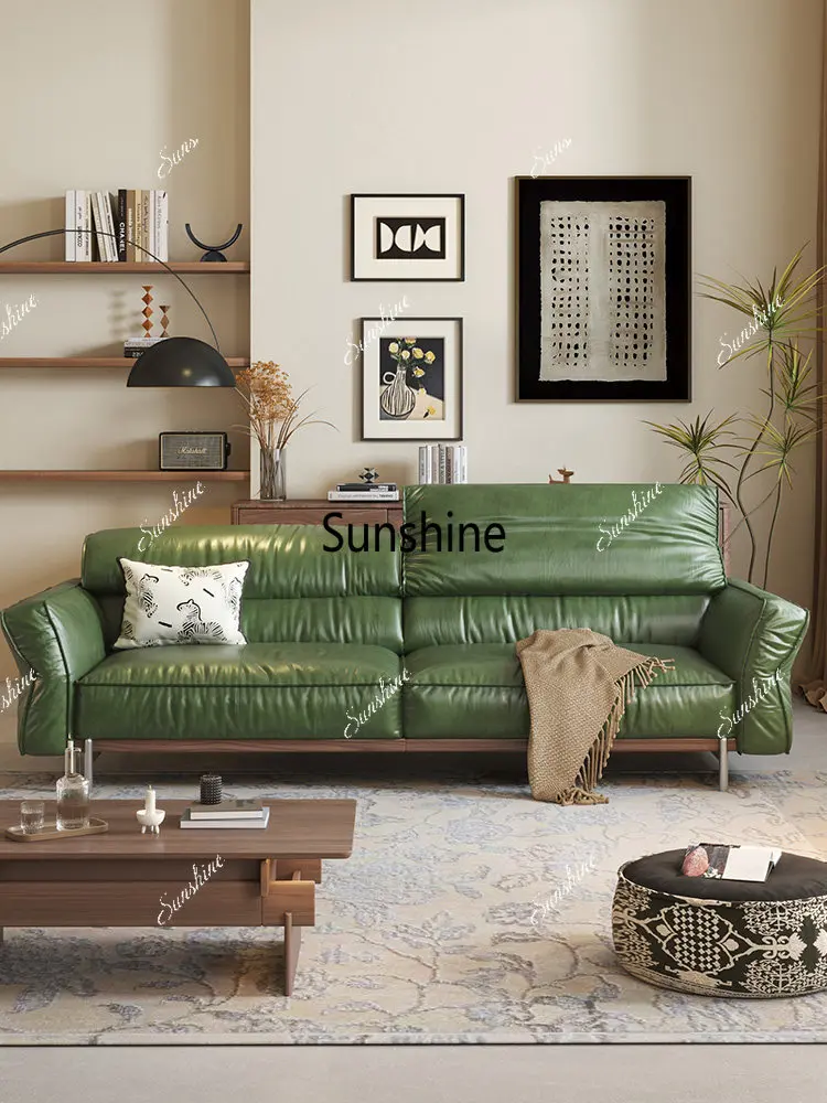 Medieval large and small apartment first floor cowhide simple sofa living room
Medieval large and small apartment first floor cowhide simple sofa living room