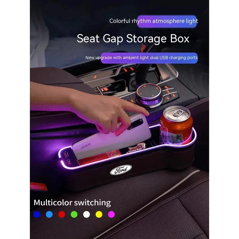 For Ford Focus Raptor Puma Mondeo Kuga Edge Explorer Ranger Fusion Ecosport Car USB Charging Colour Light Seat Gap Storage Box
For Ford Focus Raptor Puma Mondeo Kuga Edge Explorer Ranger Fusion Ecosport Car USB Charging Colour Light Seat Gap Storage Box