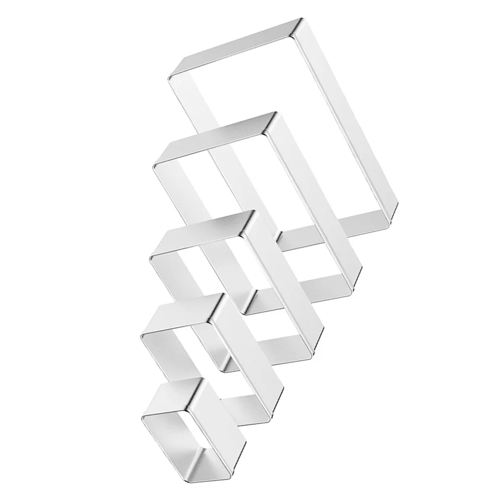 5 Pcs Biscuit Mold Biscuits Cake Stencil Square Cookie Baking Kit Tools Stainless Steel Rings for Dough
5 Pcs Biscuit Mold Biscuits Cake Stencil Square Cookie Baking Kit Tools Stainless Steel Rings for Dough