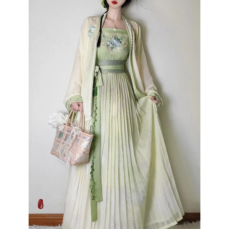 Song Style Embroidery Camisole Super Fairy Pleated Skirt Four Seasons Chinese Style Set
Song Style Embroidery Camisole Super Fairy Pleated Skirt Four Seasons Chinese Style Set