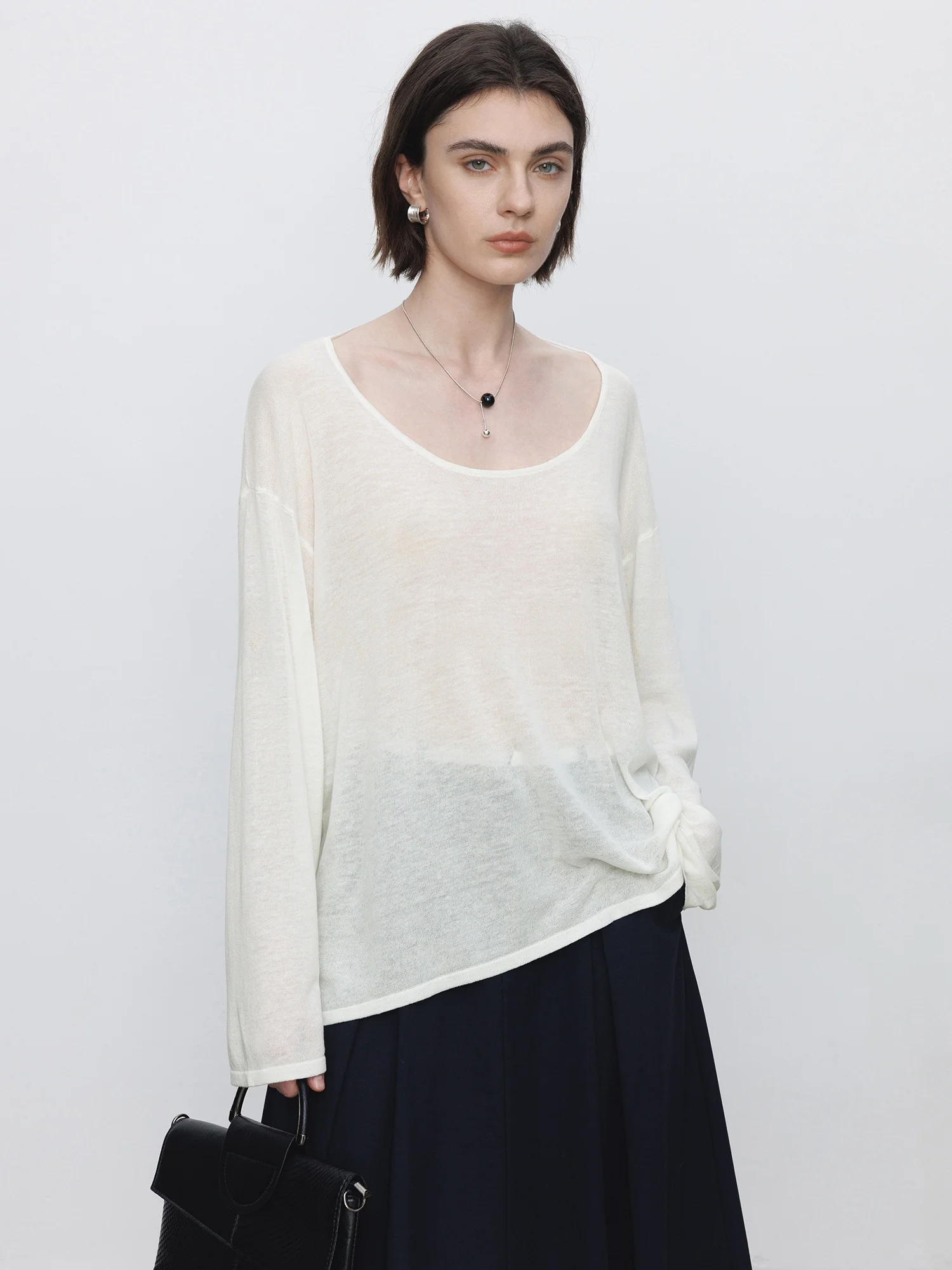 Maiher Laisai Long Sve Wrap Women's Spring Design Sensation Double Sided Wear Tie T-irt Top Breathable Casual Loose Fit
Maiher Laisai Long Sve Wrap Women's Spring Design Sensation Double Sided Wear Tie T-irt Top Breathable Casual Loose Fit