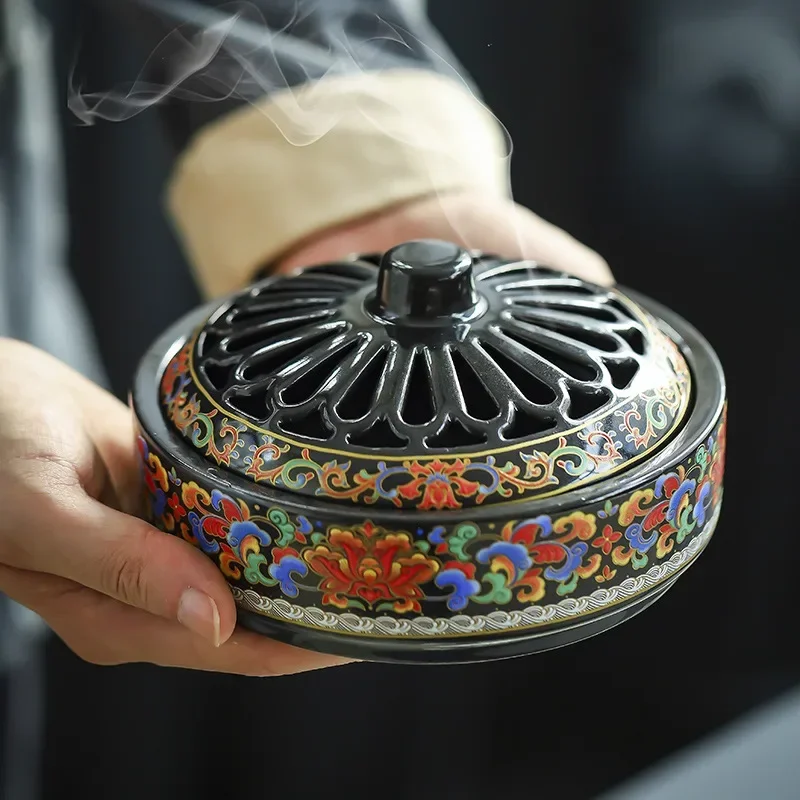 Ceramic aroma diffuser retro incense burner, home decoration creative enamel color large mosquito repellent incense burner
Ceramic aroma diffuser retro incense burner, home decoration creative enamel color large mosquito repellent incense burner