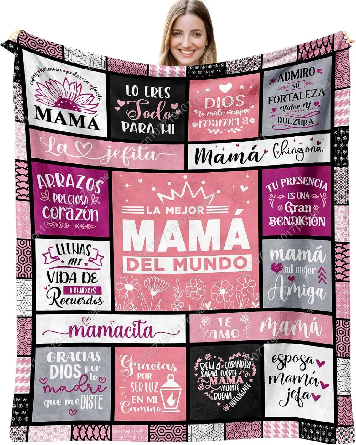 Regalos para Mamá Cumpleaños Blanket 60" x 50", Spanish Birthday Gifts for Mom in Spanish, Mexican Mom Gifts
Regalos para Mamá Cumpleaños Blanket 60" x 50", Spanish Birthday Gifts for Mom in Spanish, Mexican Mom Gifts