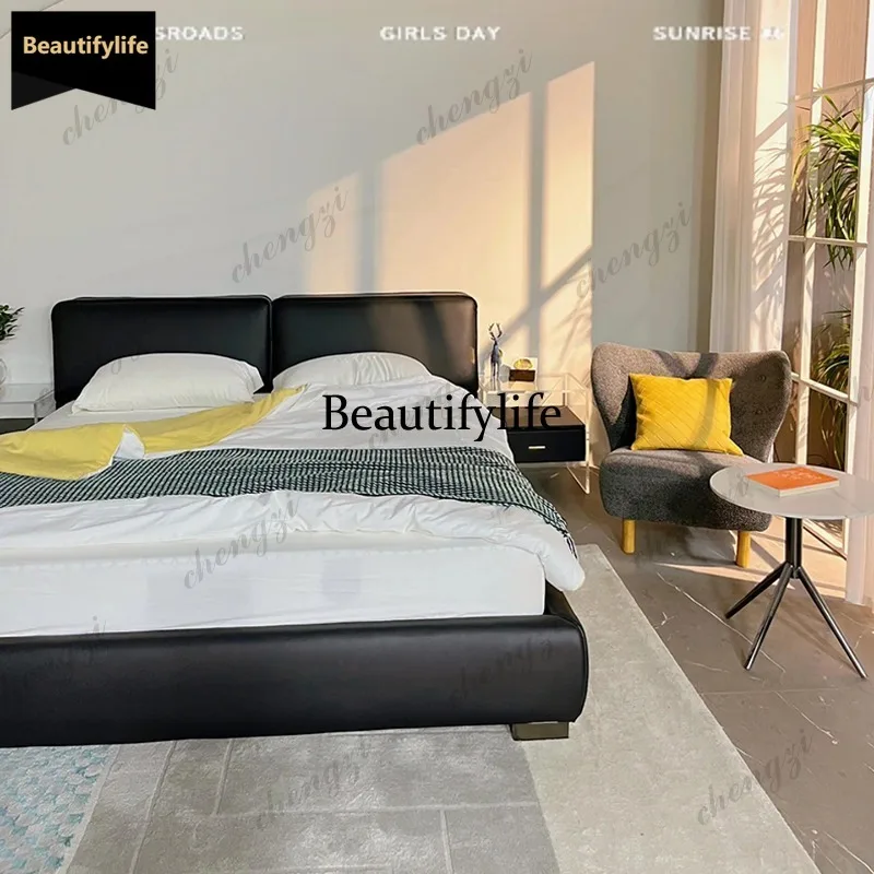 Q181 Leather Sleeping Bed Bedroom King Size Luxury Double Frame Modern Massage Bed Sofa Design Letto Matrimoniale Salon
Q181 Leather Sleeping Bed Bedroom King Size Luxury Double Frame Modern Massage Bed Sofa Design Letto Matrimoniale Salon