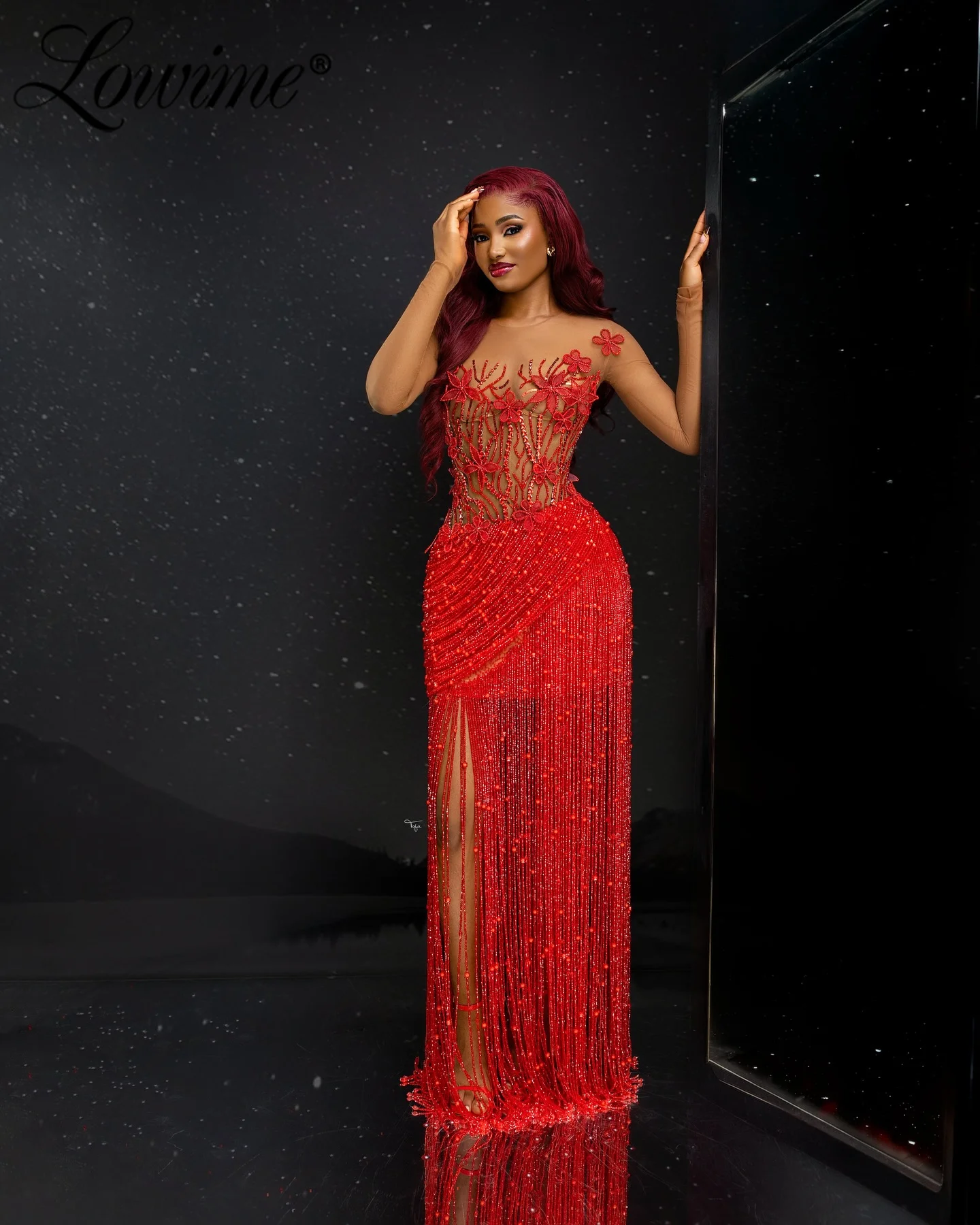 2026 Red Tassels Long Sleeve Evening Dresses African Woman Black Girls Beading Prom Gown Elegant Wedding Party Dress Customized
2026 Red Tassels Long Sleeve Evening Dresses African Woman Black Girls Beading Prom Gown Elegant Wedding Party Dress Customized