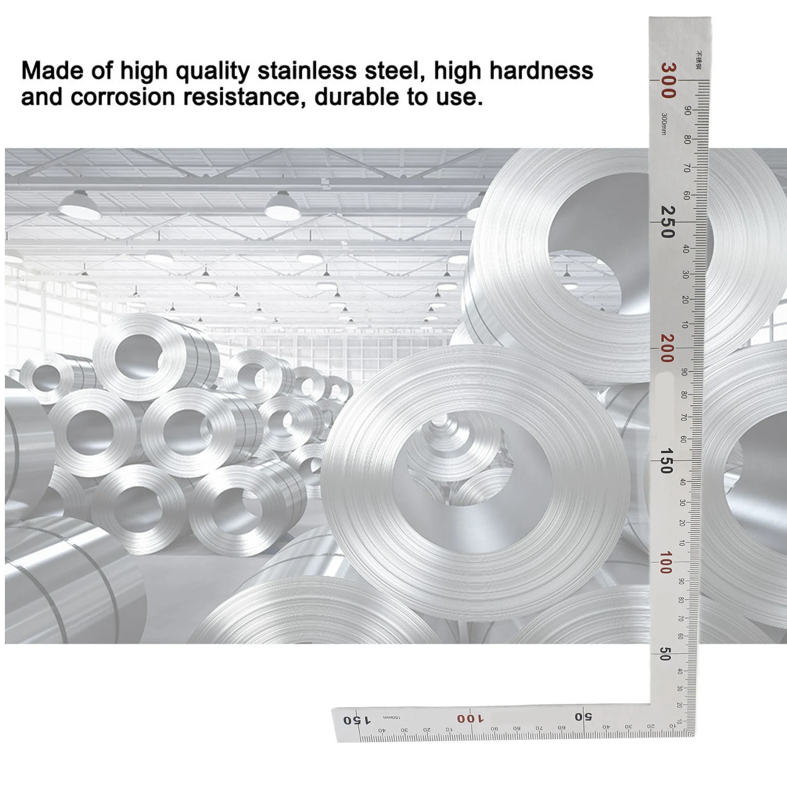 Stainless Steel 90 Degree Right Angle Ruler for Measurement and Layout in Woodworking and Metal Fabrication
Stainless Steel 90 Degree Right Angle Ruler for Measurement and Layout in Woodworking and Metal Fabrication