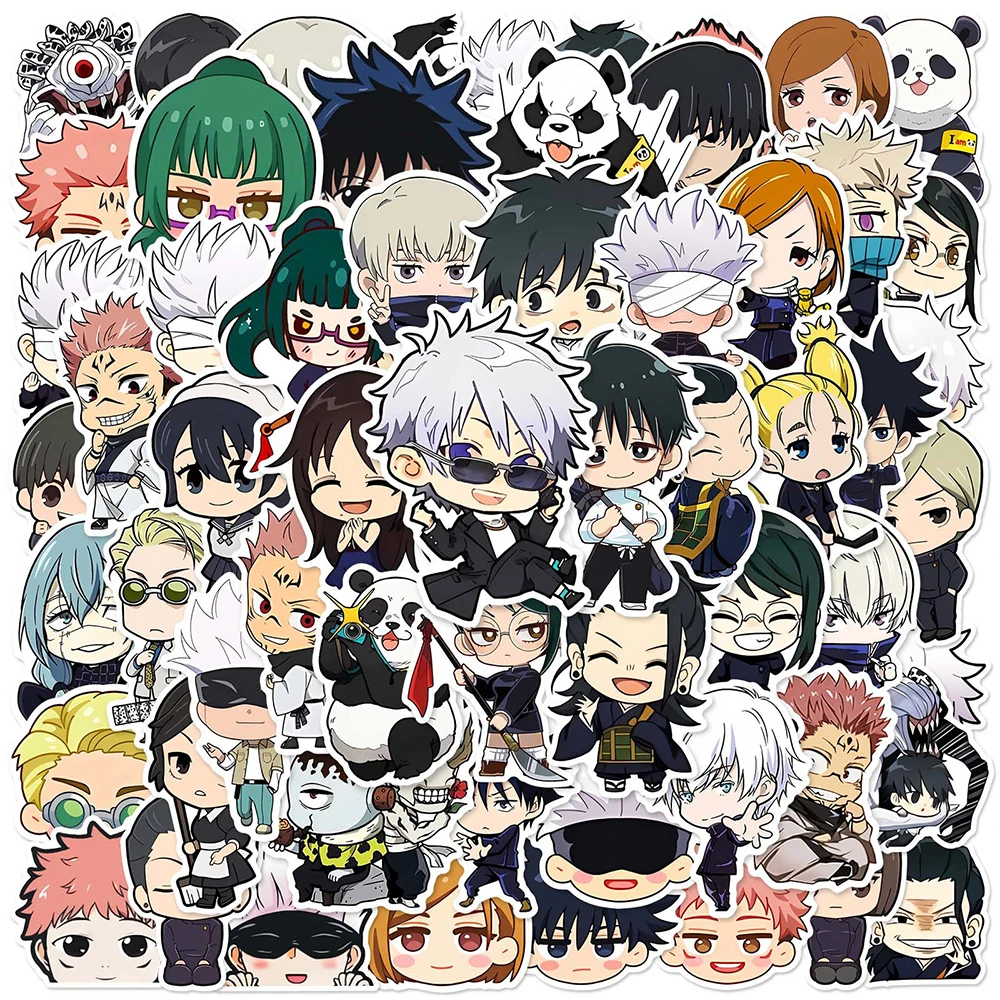 10/30/50pcs Jujutsu Kaisen Anime Stickers Cute Itadori Yuji Satoru Gojo Yuta Cartoon Decals for Laptop Phone Diary Sticker Toys
10/30/50pcs Jujutsu Kaisen Anime Stickers Cute Itadori Yuji Satoru Gojo Yuta Cartoon Decals for Laptop Phone Diary Sticker Toys