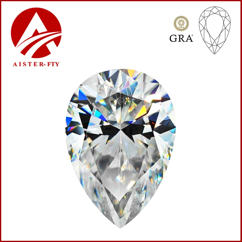 Super White D Pear Oval Cut Moissanite Stone 0.5-6.0ct Certified Moissanita Diamond Positive Pass Tester with GRA Certificate
Super White D Pear Oval Cut Moissanite Stone 0.5-6.0ct Certified Moissanita Diamond Positive Pass Tester with GRA Certificate
