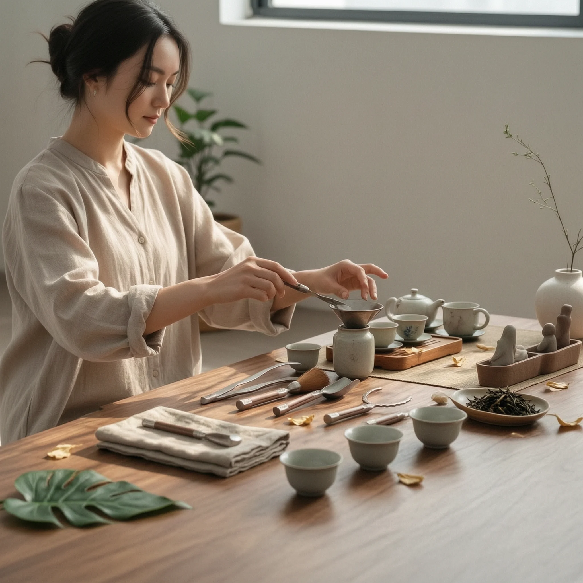 5 Pieces Tea Ceremony Set with Wooden Handles Engraved Gongfu Tea Set High-Quality Practical for Hosts
5 Pieces Tea Ceremony Set with Wooden Handles Engraved Gongfu Tea Set High-Quality Practical for Hosts